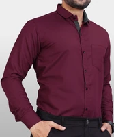 Men Regular Fit Solid Button Down Collar Formal Shirt - Image 4