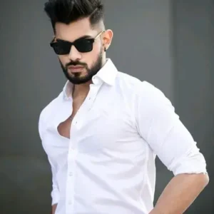 Men Slim Fit Solid Spread Collar Formal Shirt